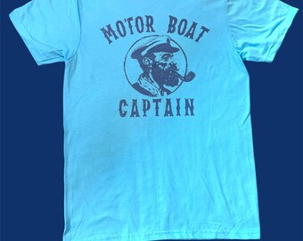 Motor Boat Captain T-shirt, Father's Day Gift, Adult Humor Tee