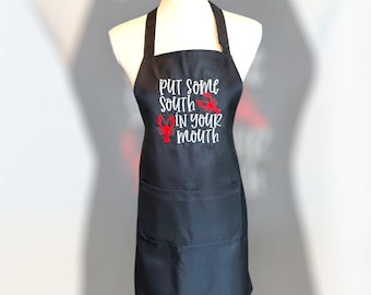 Crawfish Apron. Crawfish Boil Apparel, Funny Chef Gift