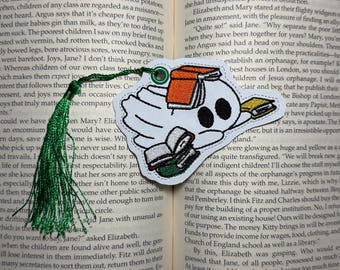 Reading Ghost Bookmark, Halloween Bookmark