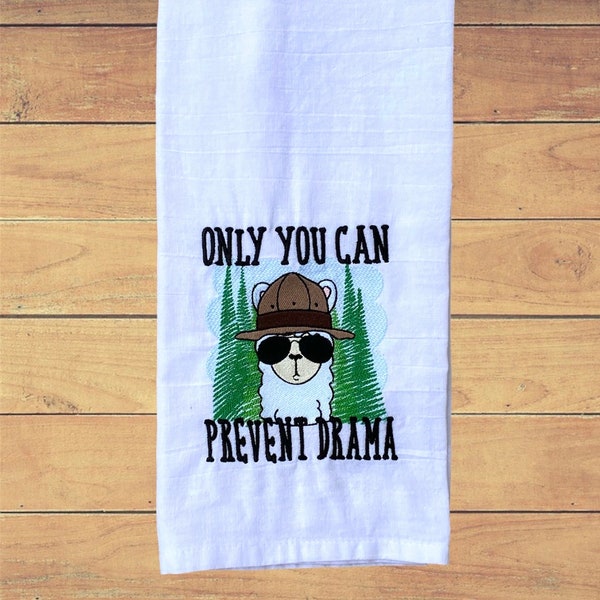 Only You Can Prevent Llama Drama, Llama Towel, Llama Lover Gift, Llama Home Decor, Llama Drama Towel, Llama Gifts