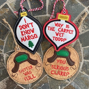 Lampoon Christmas Ornaments, Margo Christmas Ornament, Todd Christmas Ornament, Serious Clark Christmas Ornament, Griswold Ornament