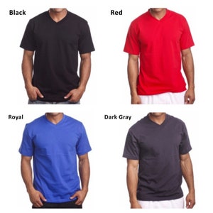 Men Heavy Weight V-neck T-shirt Blank Plain Tee BIG & Comfy Camouflage ...