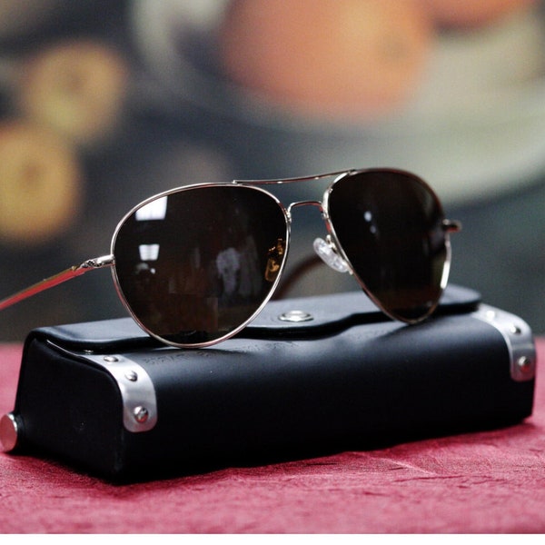 Classic Aviator Style Brown Lens Sunglasses Driving Beach Summer Bronze Color Frame UV400 Protection Unisex
