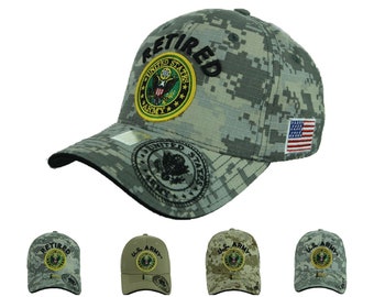 Army Caps Operator US Army Baseball Cap USA Flag Army Veteran Retired Hat U.S