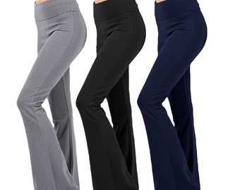 foldover bootcut yoga pants