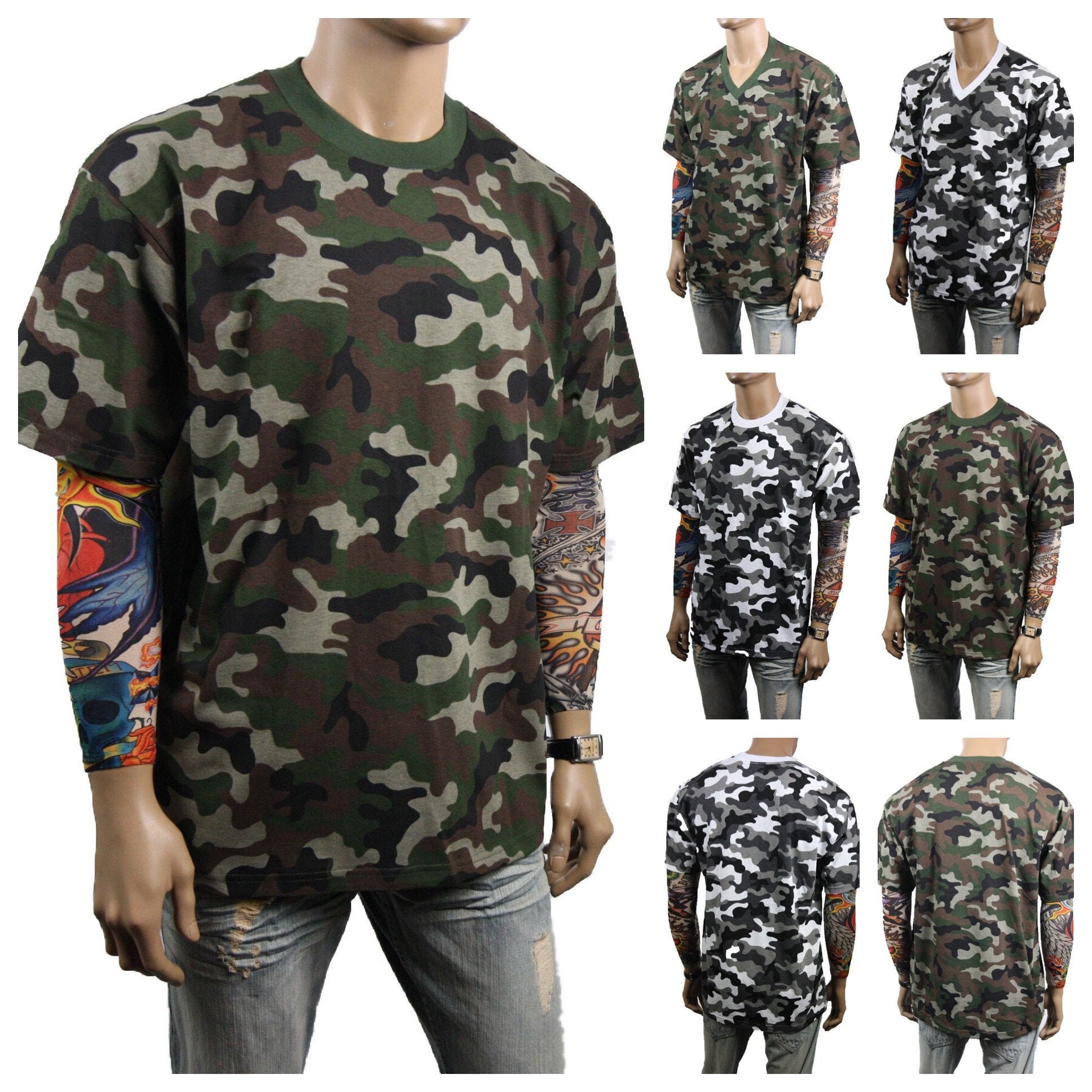 Blank Camouflage Shirts Matching Blank Camo T-shirts for Heat 