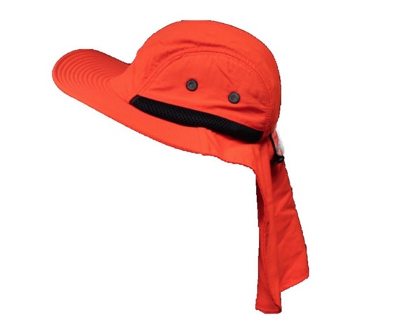 Wide Brim and Neck Cover Sun Roofing Chin Strap Ear Neck Flap Cap