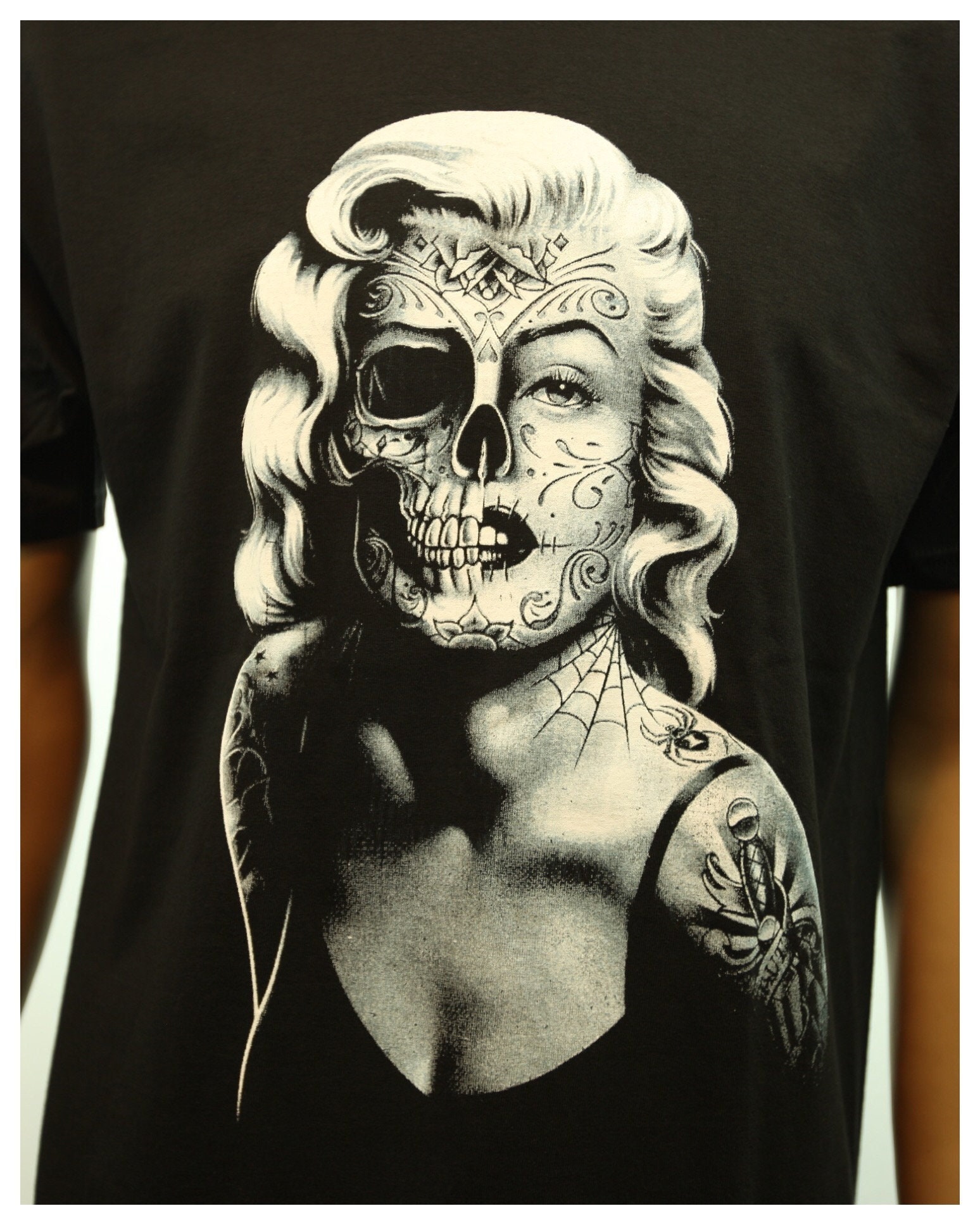 Marilyn Monroe Sugar Skull Tattoo