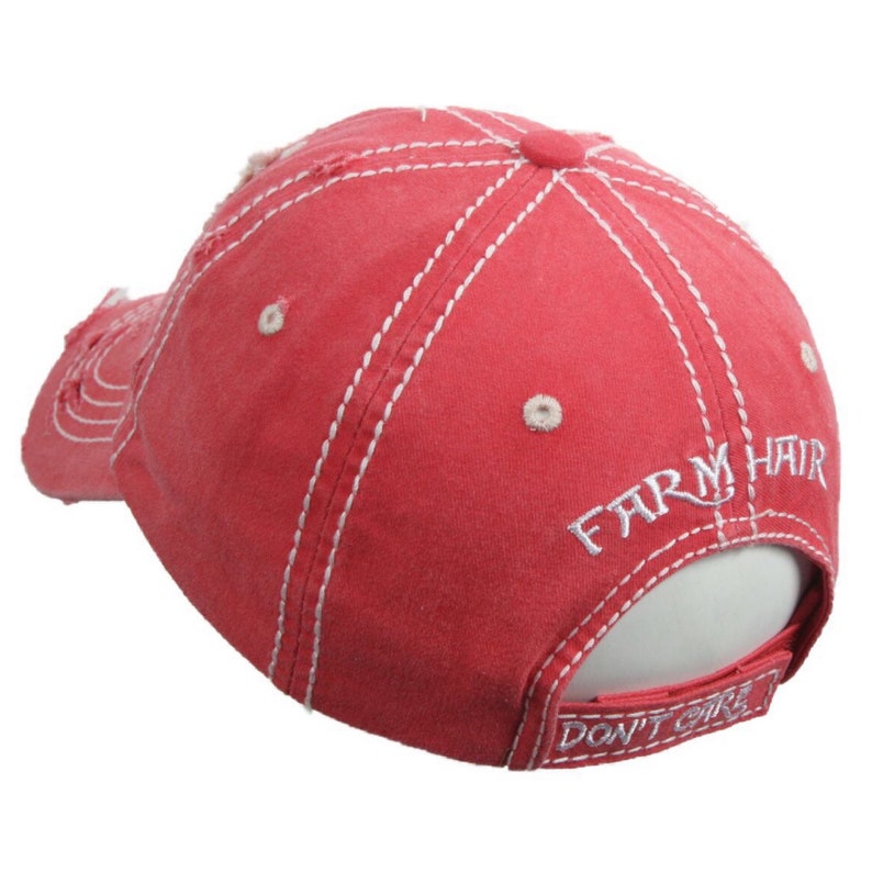 Farm Hair Don't Care Baseball Cap Distressed Vintage Sun | Etsy
