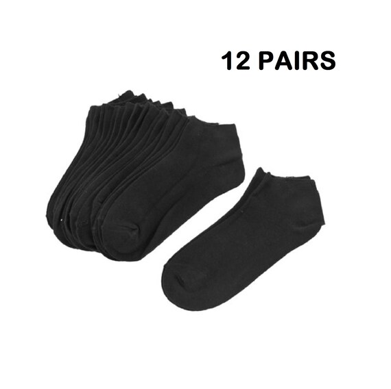 12 Pairs Size 9-11 Mens Woman Socks Low Cut No Show Classic Thin