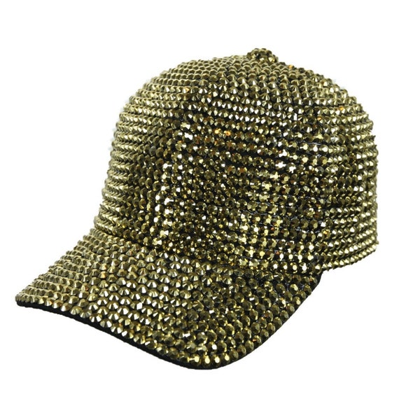 Gold Studs Rhinestone Bling Bling 
