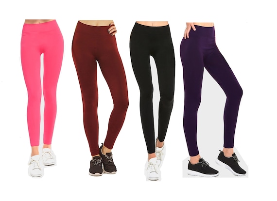 Leggings de lana SIN COSTURAS para mujer Medias Forradas de Forro Polar  Color sólido Longitud completa Cómodos Leggings de invierno suaves Tamaño  libre Negro -  México