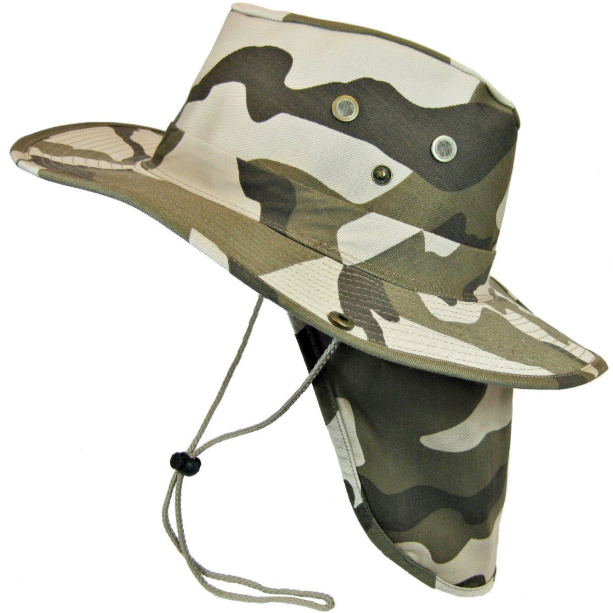 Wide Brim Bucket Cap Neck Cover Sun Flap Fashion Casual Beach