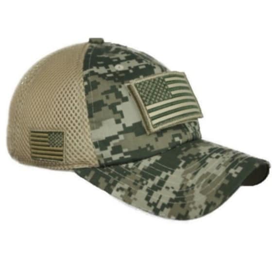 Baseball Cap Casquette vintage US Army Mesh Chapeau/drapeau américain Camouflage Militaire Tactique Chapeaux 