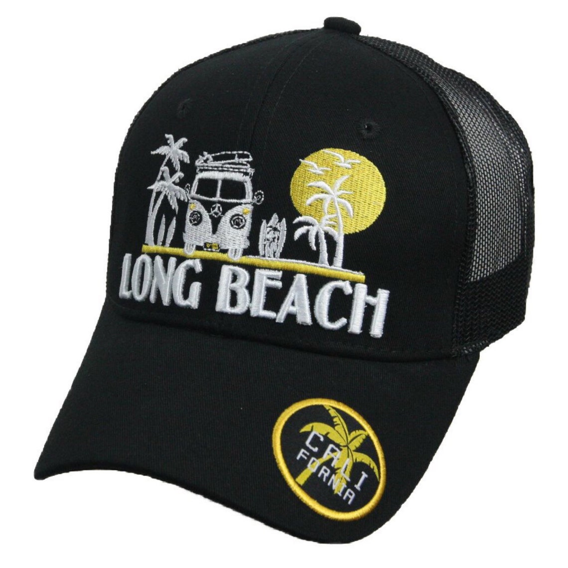 CALIFORNIA BEACH Baseball Cap Casual Hats Mesh Snapback Etsy