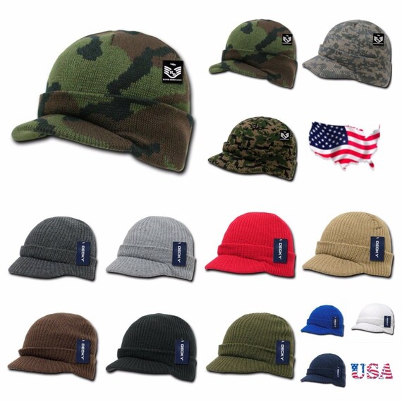 Unisex Visor Knit Beanie With Bill Jeep 