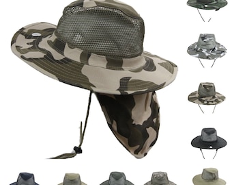 Original British Tactical Camo Hat MTP Boonie Cap with Neck Flap Summer Hat