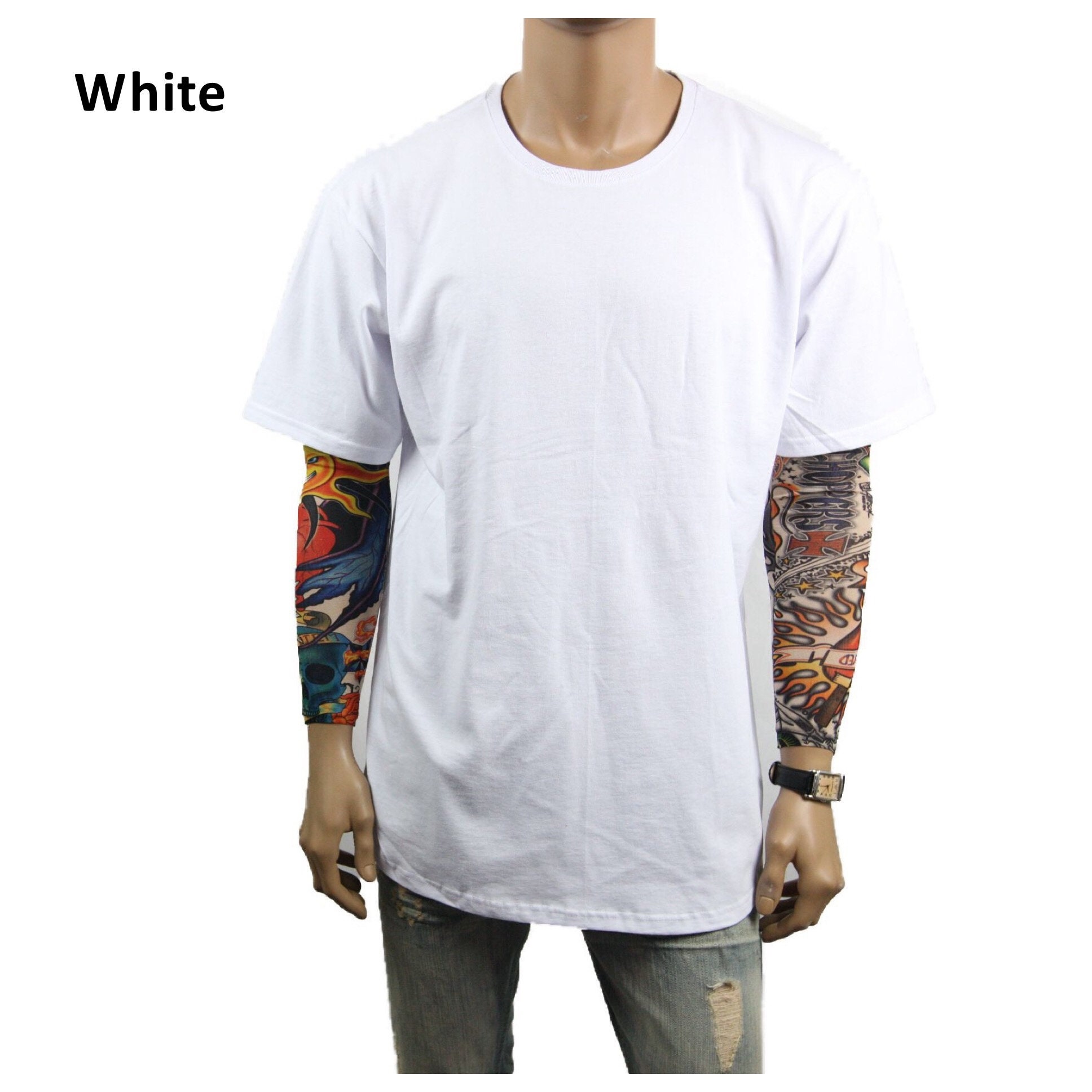 Men T-Shirt BIG AND TALL Long Extended Casual Plain Basic Crew Neck Fashion S-5X 