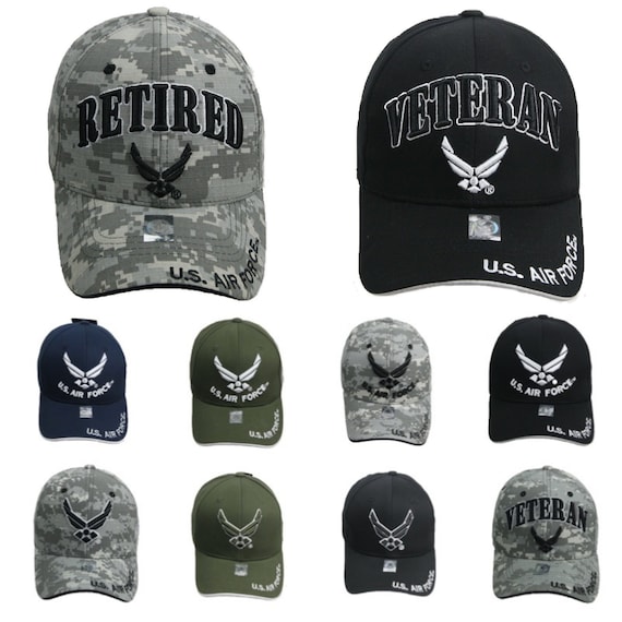 USA Air Force Hat Military Baseball Cap Veteran Retired Caps USAF Wing Logo