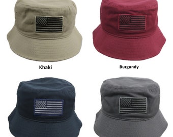 Embroidered US Flag Bucket Hat USA CAMO Cap Cotton Sun Visor Outdoors Hiking Camping Fishing Outdoor Fashion Cotton Camouflage