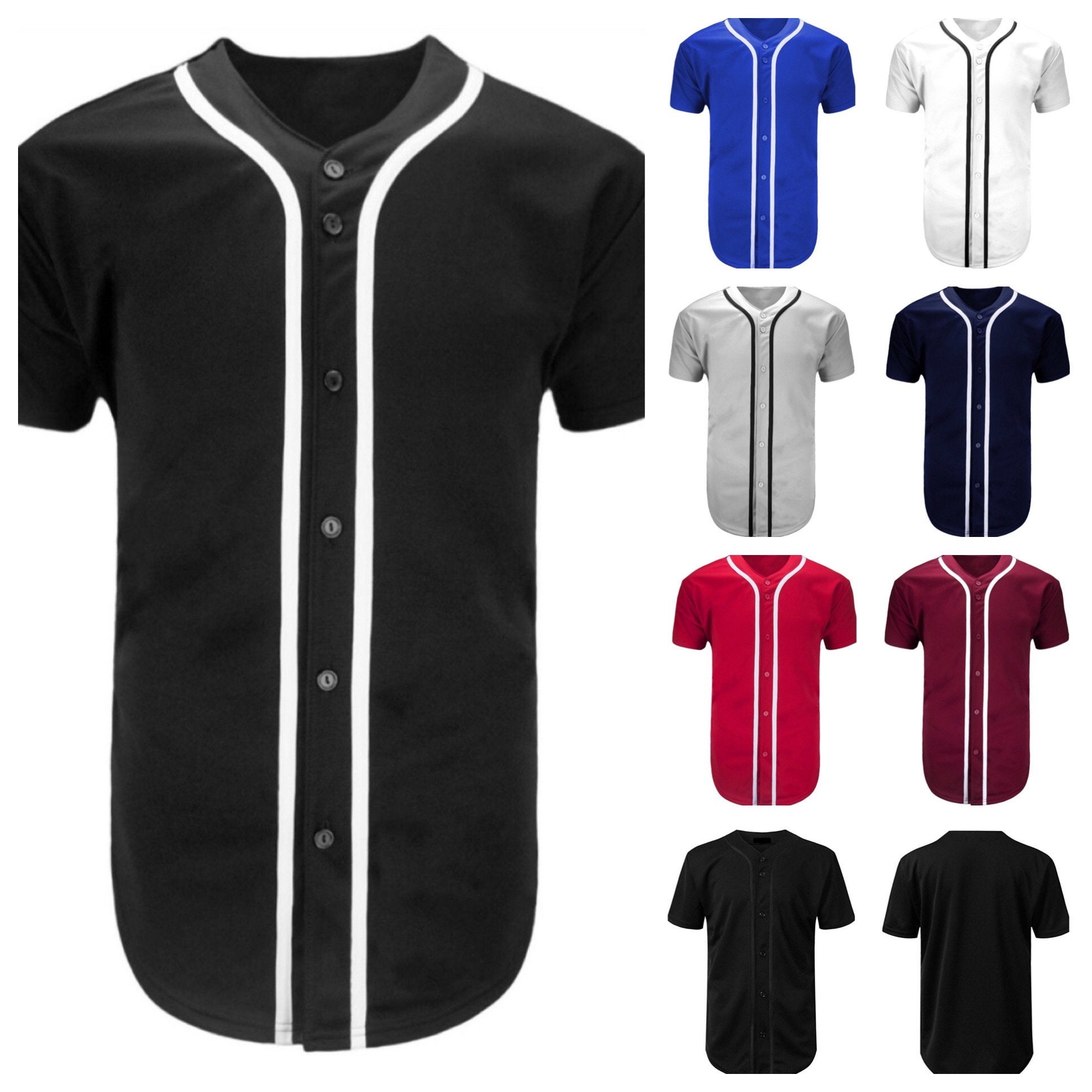 plain red and white baseball jersey