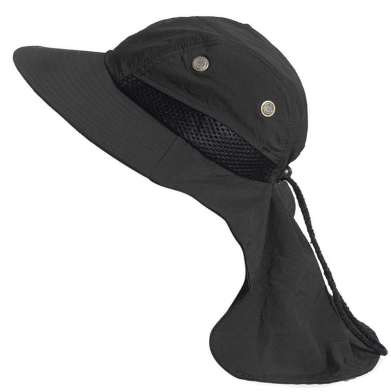 Boonie Snap Hat Brim Ear Neck Cover Sun Flap Cap Bucket Hat Etsy