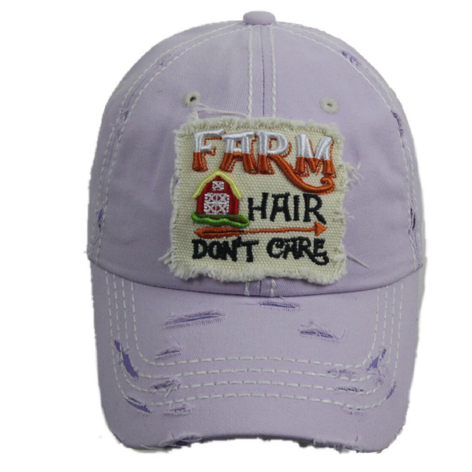 Farm Hair Don't Care Baseball Cap Distressed Vintage Sun | Etsy