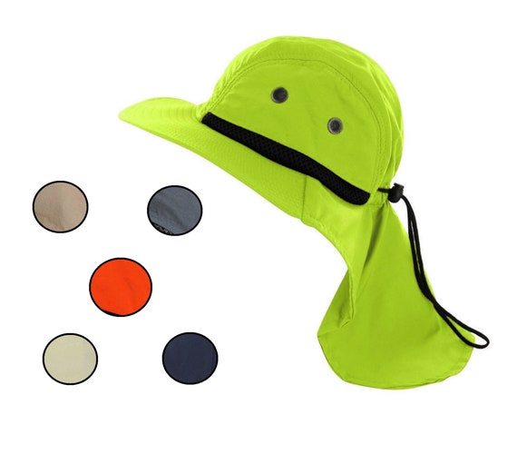 Men Fishing Hiking Bucket Hat Cap Ear Flap Neck Cover Outdoor Wide Brim Sun