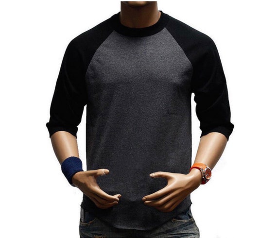 Mens 3/4 Sleeve Crew Neck Jersey Shirt Love Sign Language Raglan Baseball Sports T-Shirts Mens 3/4 Sleeve Crew Neck Jersey Shirt Love Sign Language Raglan Baseball Sports T-Shirts