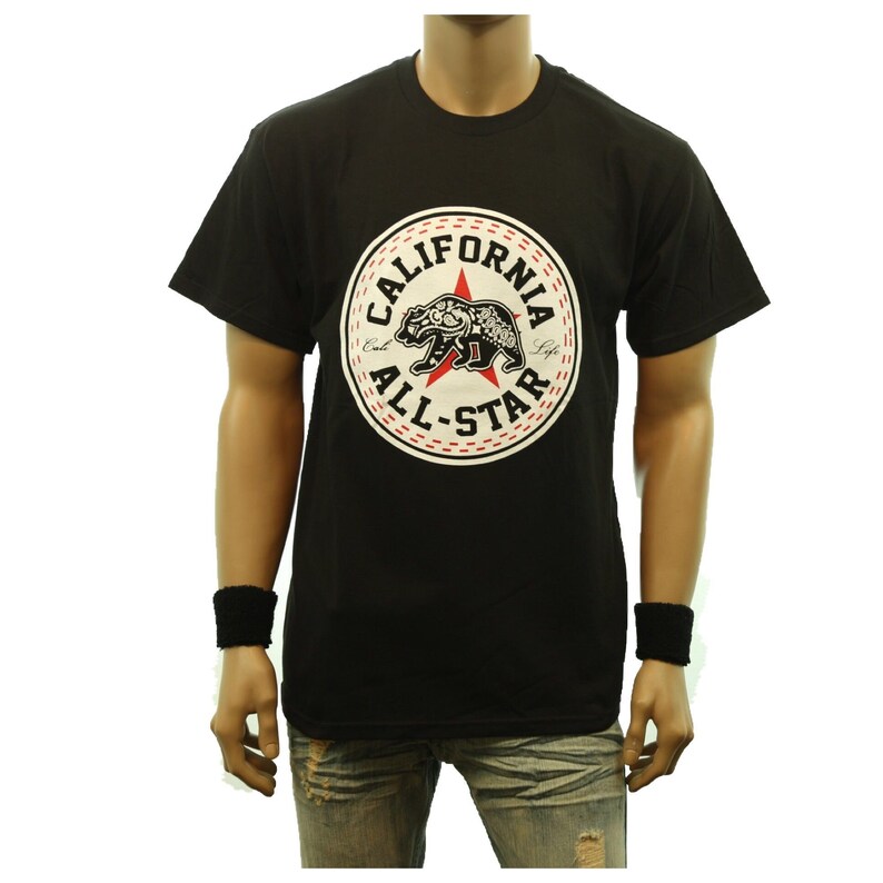 Funny Graphic T-Shirt California All-Star Fashion Casual Printed Hip Hop Hipster Humor Urban Tee