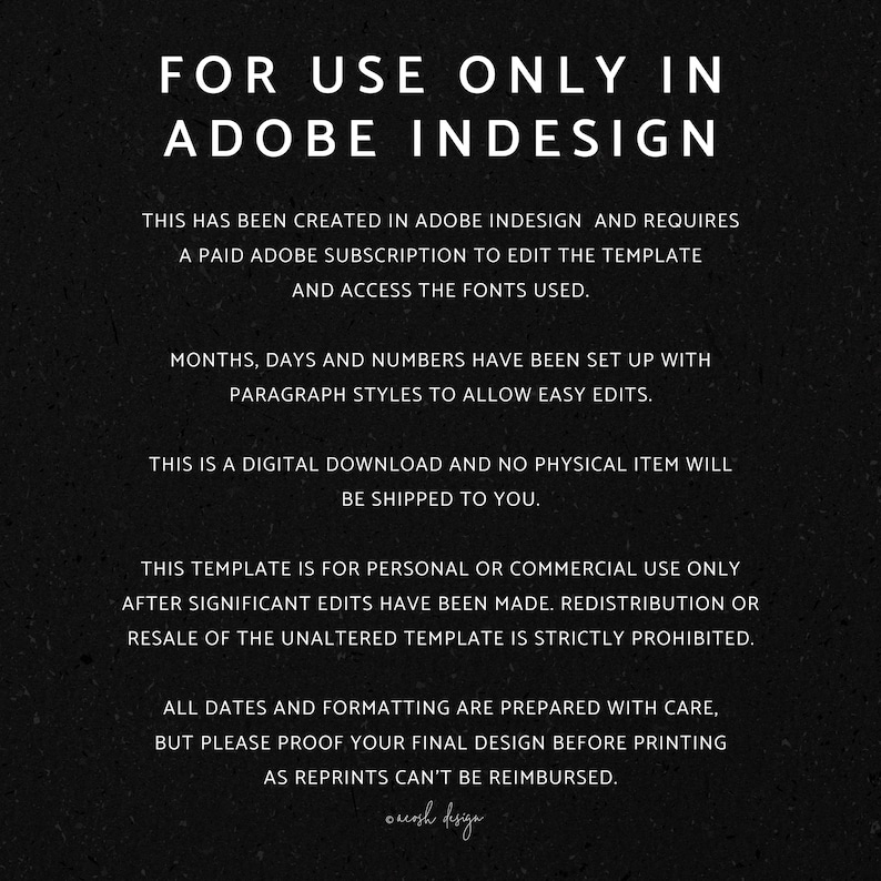 Paragraph Guide Indesign 2028 One Page Calendar Indesign Template, A4 A3 Letter Size (digital ...