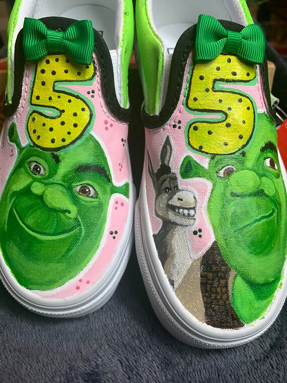 shrek nike air force ones