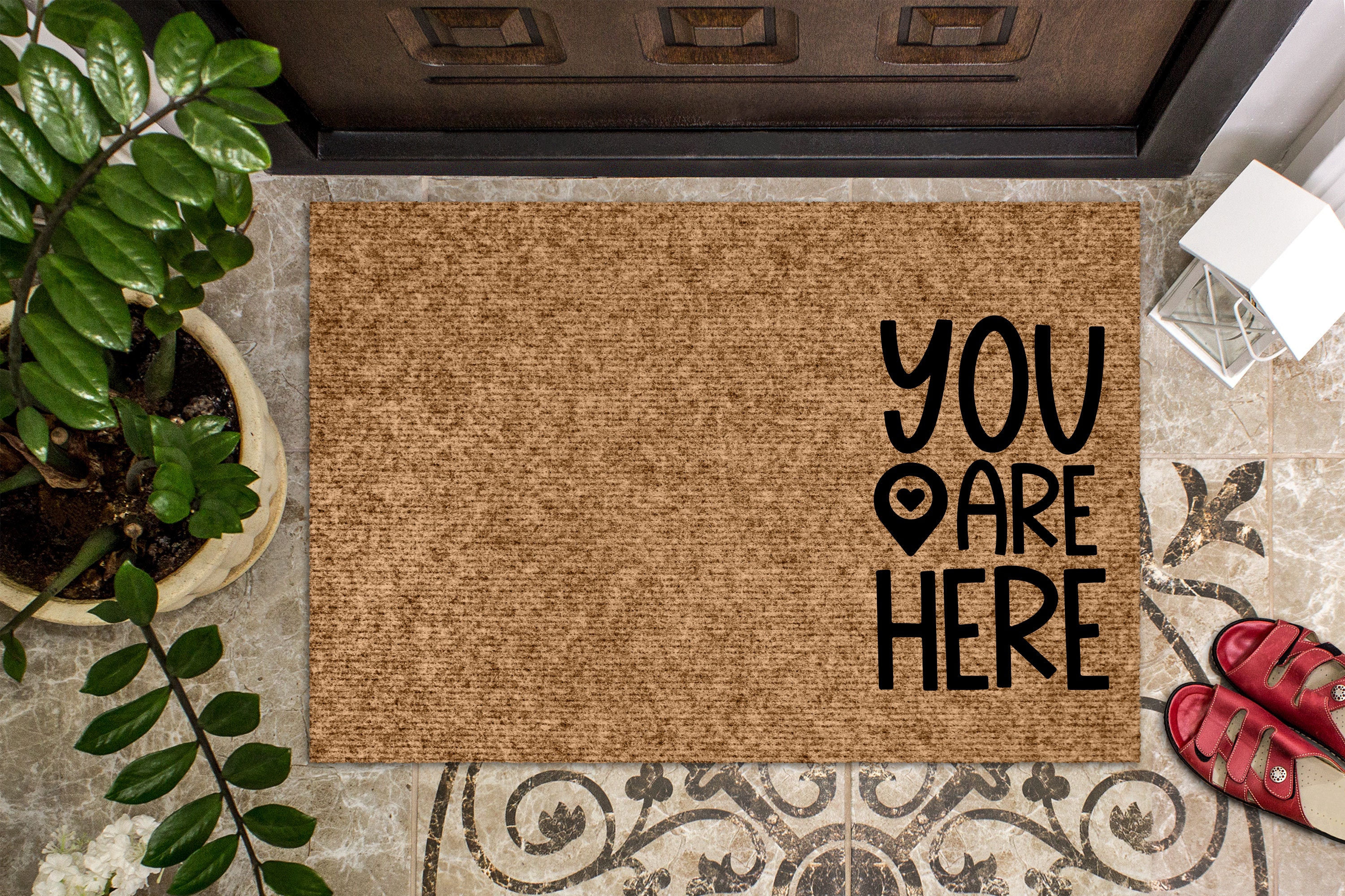 You are here doormat Funny DoorMat Closing Gift mat Etsy