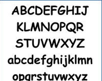 Alphabet Pattern - Comic, 6 inch - Printable PDF File, Digital Download