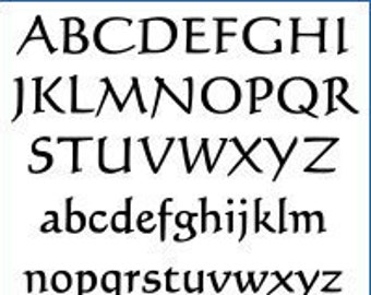 Alphabet Pattern - Calligraphic, 2 inch - Printable PDF File, Digital Download
