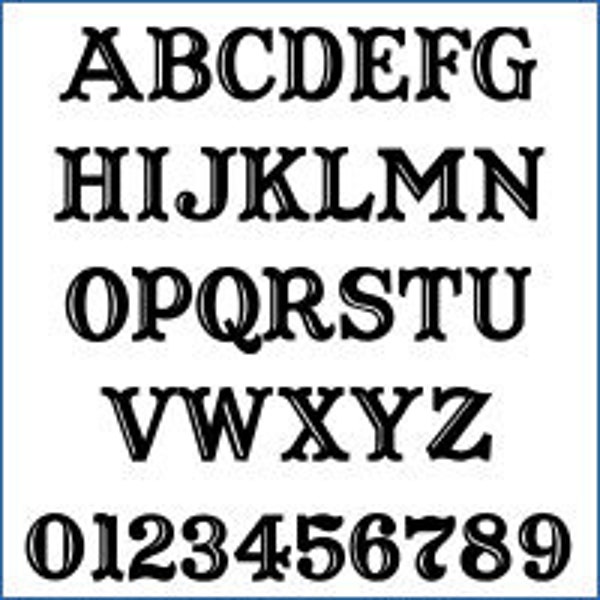 Motifs de l'alphabet - Captain Howdy, Value Pak 5 tailles - pochoir lettre western imprimable, téléchargement numérique PDF
