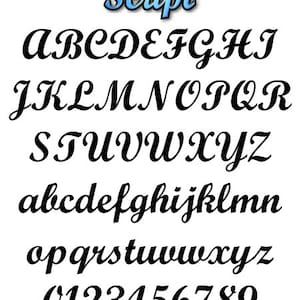 Alphabet Pattern - Script Font, 3 Inch - Printable PDF File, Digital ...