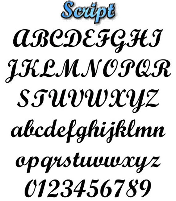 Bold Thick SCRIPT Letter Stencils (Number, and Alphabet Patterns