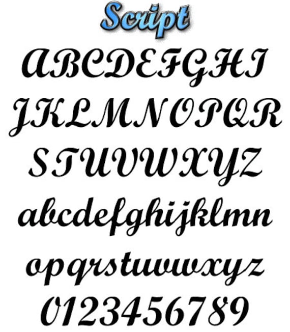 Bold Thick SCRIPT Letter Stencils (Number, and Alphabet Patterns