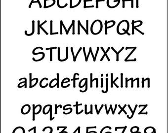 Patrones de letras del alfabeto imprimibles para tablón de anuncios (PDF) - Paquete económico - 5 tamaños, números en mayúsculas y minúsculas, puntuación - Tekton