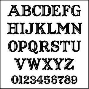 Western Font Letters Alphabet Pattern - Captain Howdy, 3 inch - Printable Template PDF, Digital Download