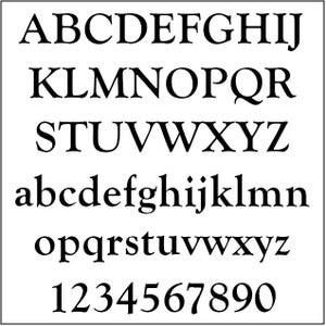 DIY Printable Letter Template PDF Alphabet Pattern - Goudy Old Style, 3 inch