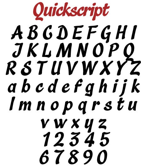 Printable Alphabet Stencil - Quickscript, 5 Inch - Handwriting Letter ...