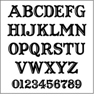Western Font Letters Alphabet Pattern - Captain Howdy, 6 inch - Printable Template PDF