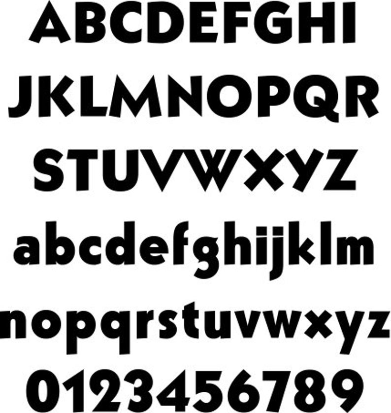 Alphabet Patterns, 5 Sizes Value Pak Bully Font Upper & Lowercase Letters, Numbers, Punctuation Immediate PDF Download image 2