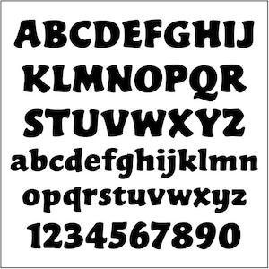 DIY Alphabet Stencil Set - Gator, 4 inch - Printable Letter and Number Template PDF