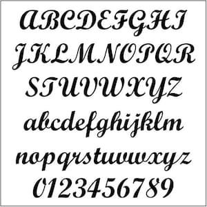 Printable Cursive Letters Template PDF - Script Font, 5 inch - Alphabet Pattern