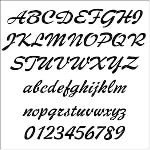 Alphabet-Muster zum Ausdrucken - PDF zum Ausdrucken - Kaffee, 12 cm