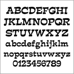 Creative Lettering Template - Printable Alphabet Pattern for Art and Design - Includes Numbers and Punctuation Marks - Expose, 3 inch