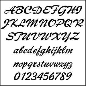 PDF zum Ausdrucken - Alphabet Schrift zum Ausdrucken - Kaffee Schrift, 3 inch